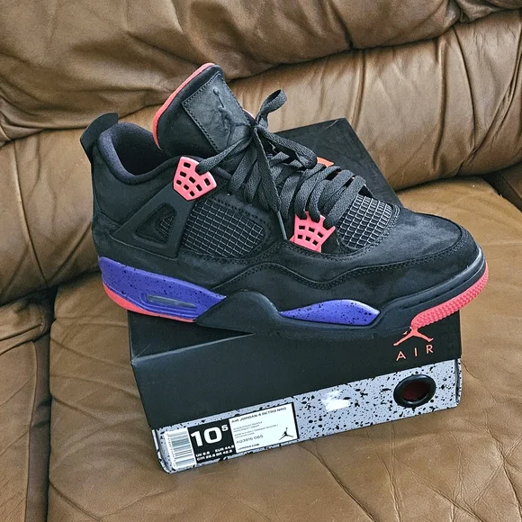 Men's Nike Air Jordan 4 Retro NRG Raptors OVU Drake Size 10.5 (EXCELLENT SHAPE) - Picture 3 of 14